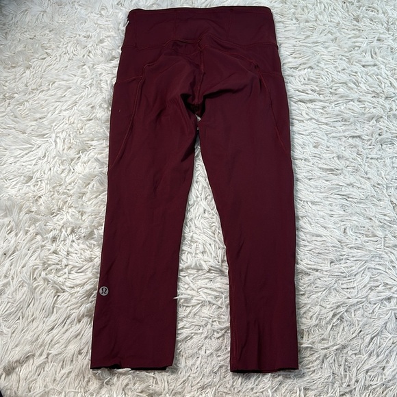 Lululemon Fast and Free Crop II 19" *Non-Reflective Cassis - Picture 5 of 6